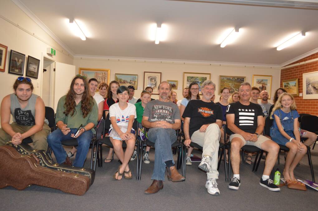 A large group of locals and visitors attended John Schumann's writing workshop at the Community Hub last Saturday.

