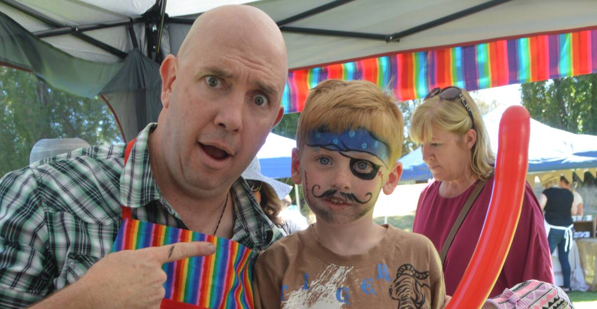 Paul Westman with Pirate Josh Freebody at the recent Breakfast Table pop up markets.


