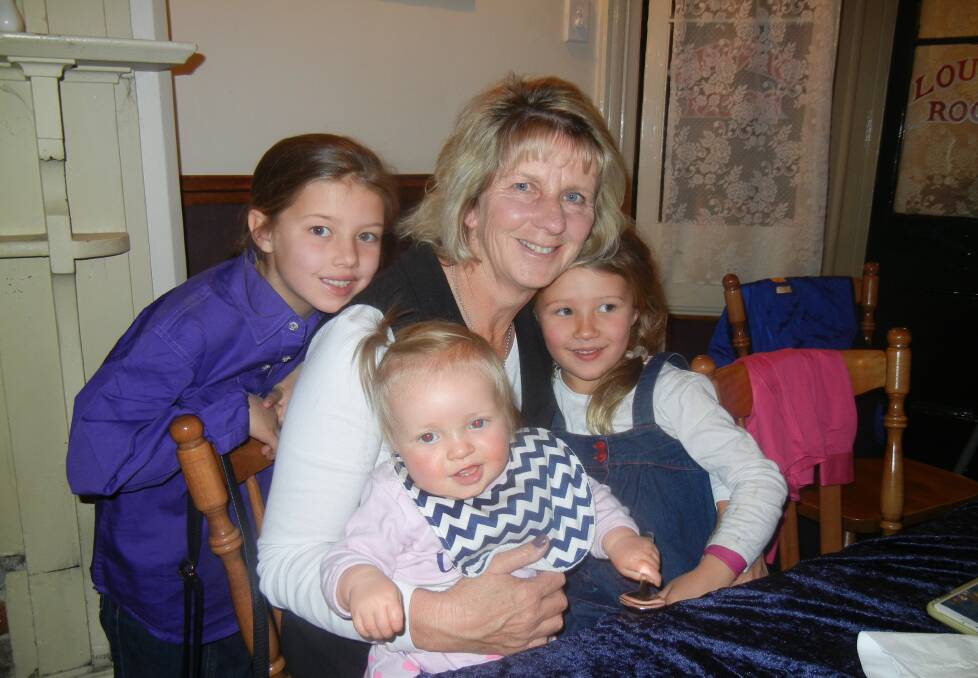 (L-R) Maddison, Denise, Penny and (F) Riley Martin at the double birthday celebrations. 