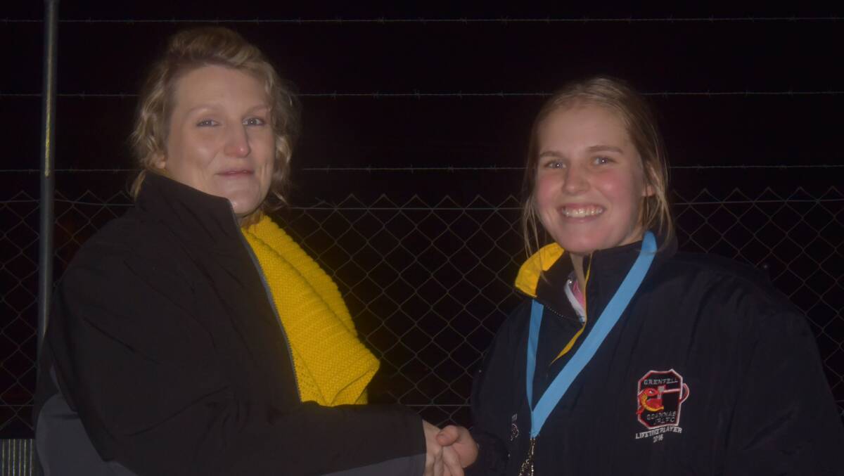 Breanna Anderson was awarded second place 'Overall Best and Fairest Player for the competition', Becky Eastaway was awarded first place.