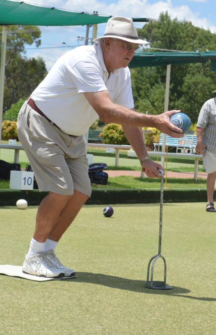 Keith Brus braved last week's heat for a game of bowls.