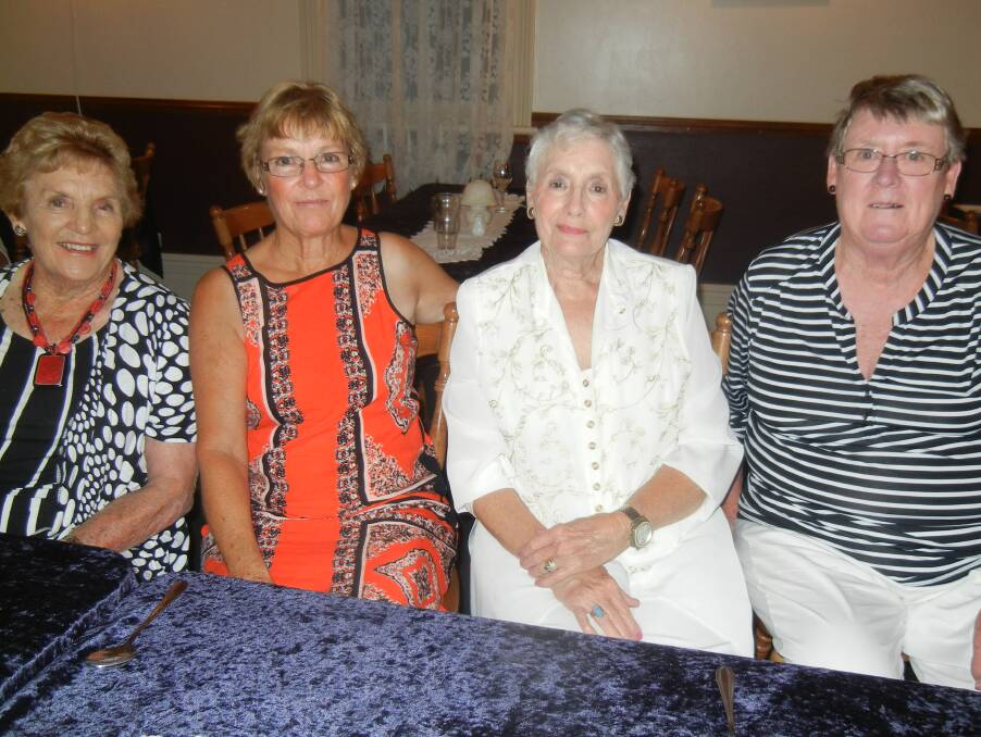 Sisters Verona Hughes, Jacquie Taylor and Vicki Reid with their cousin Wendy Loxley (nee Hancock) enjoying a night out to dinner.
