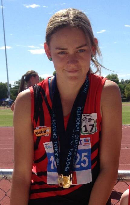ON FIRE: Zoe Gavin has been burning up the track and winning medals in the process.