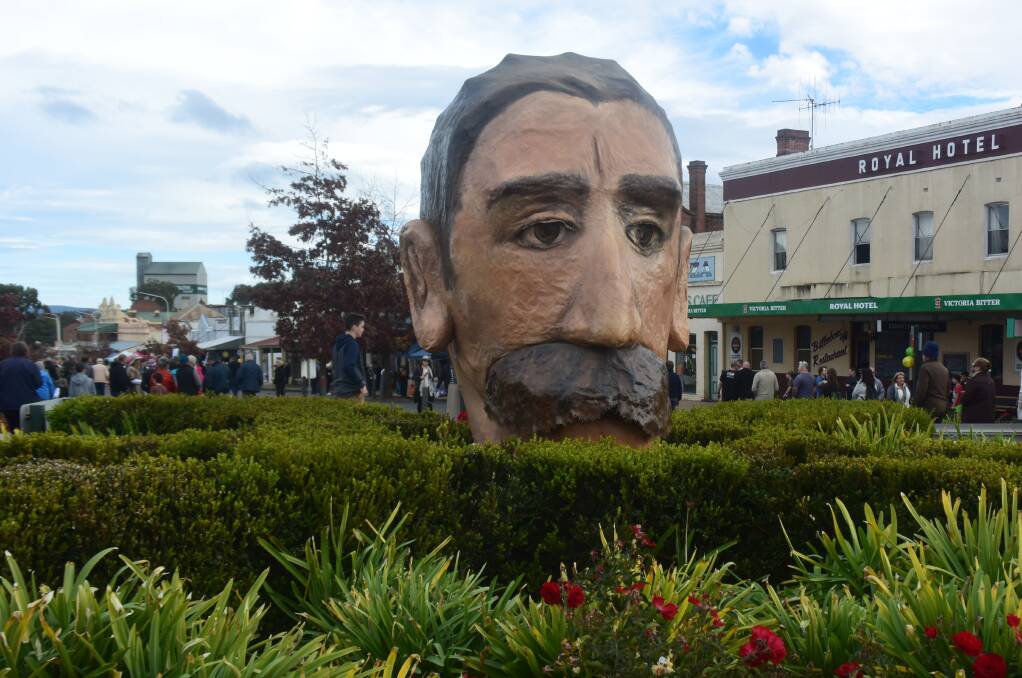 Grenfell's iconic Henry Lawson head.