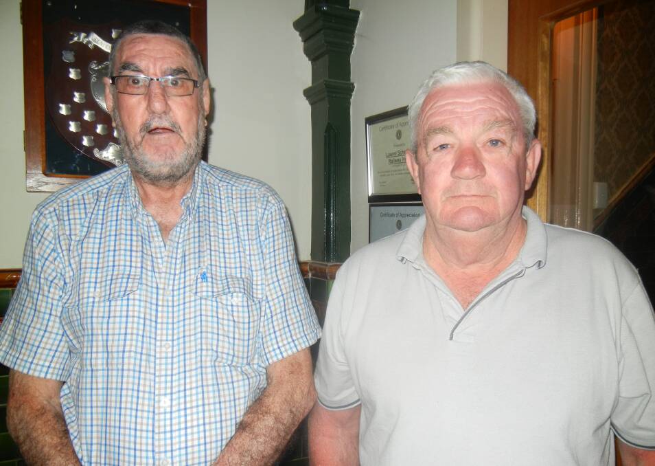 Steve Crouch (L) and Russell Holland who returned to Grenfell for the class of 65 reunion. 