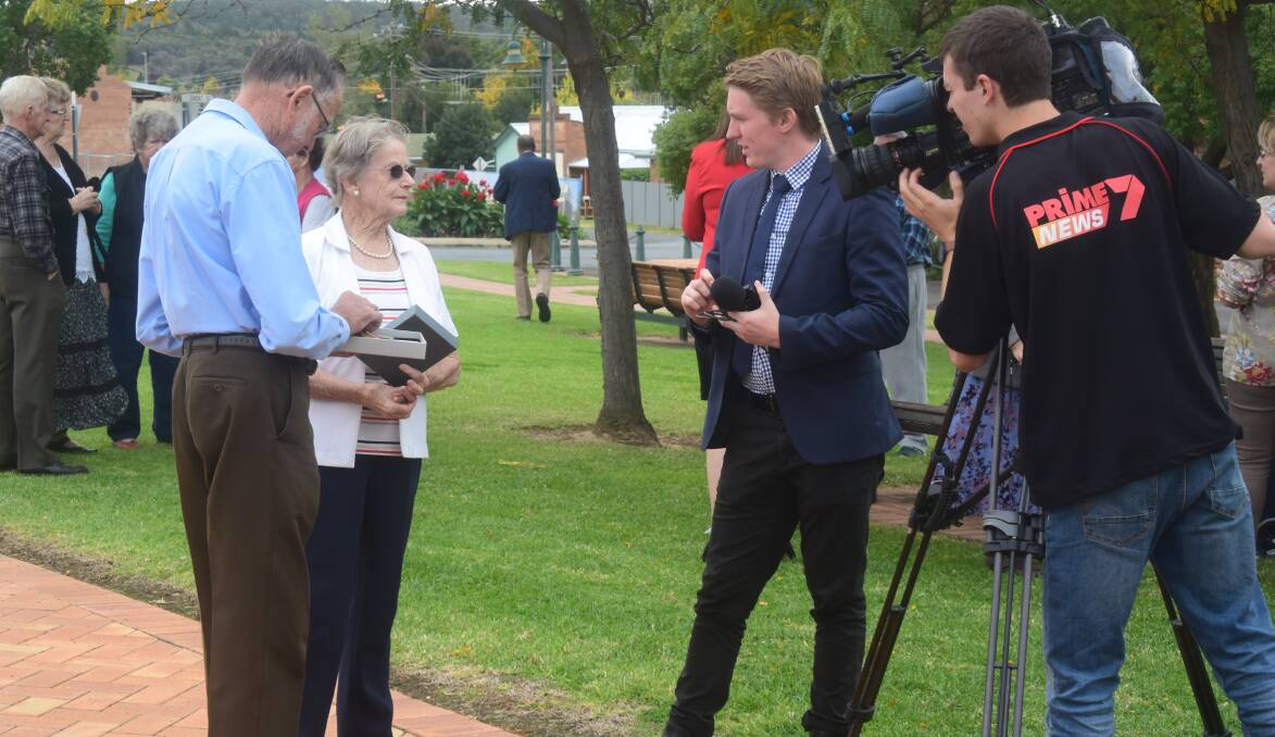 Ron and Eunice are interviewed by the PRIME 7 news team.
