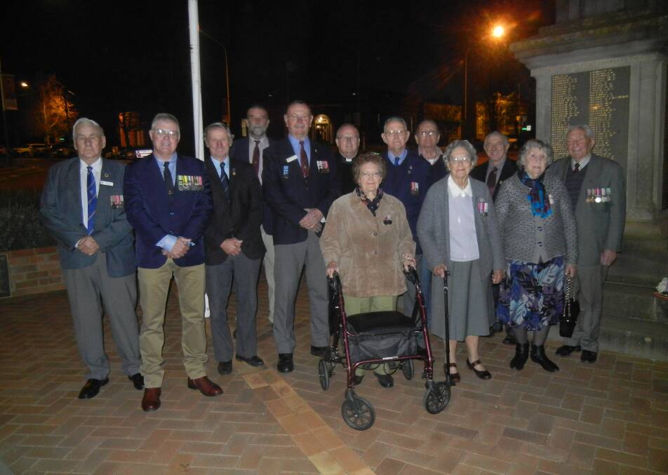 Members of the Grenfell RSL sub-Branch along with ex-servicemen and women at the 2016 Battle of Long Tan ceremony.