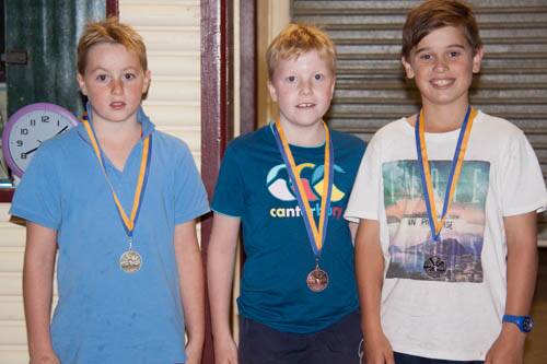 Boys 11/12 years champions. Angus and Jake Troth and Alexander Nowlan.
