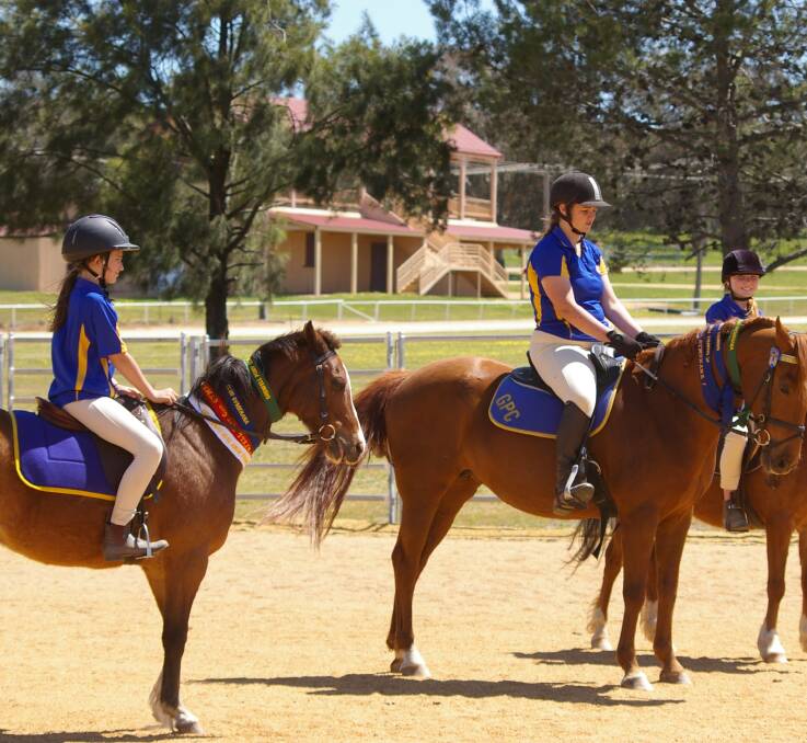 Pony Club members competing in their in-house ribbon day.


