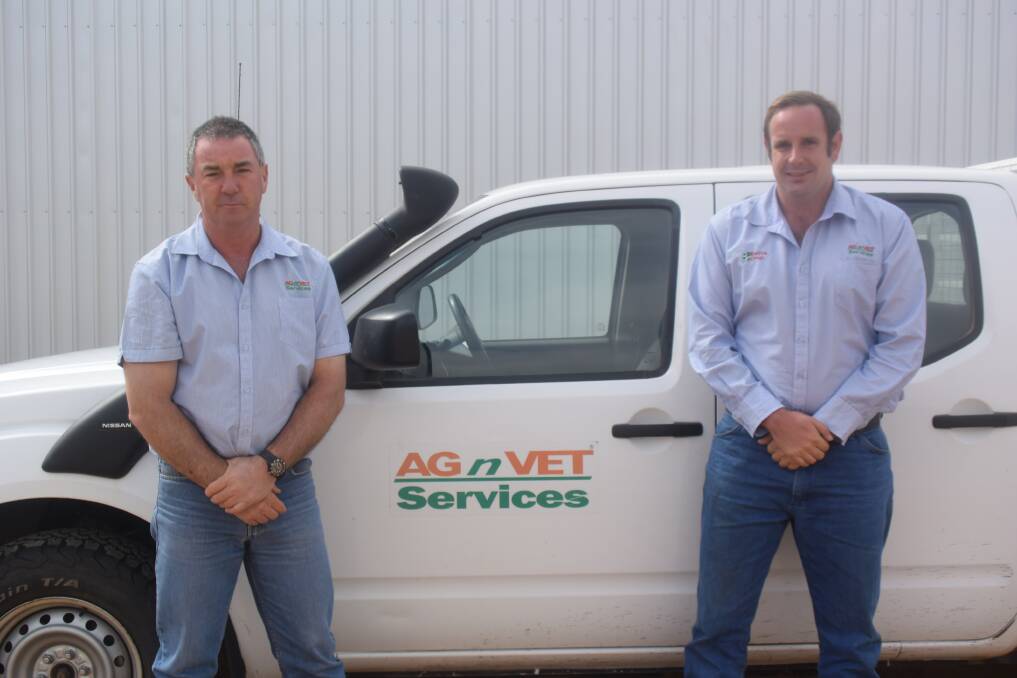 Grenfell manager Mark Troth with AGnVET new staff member Bill Webb.

