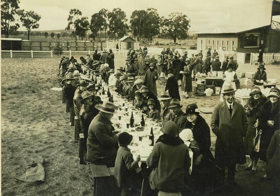 The Grenfell Jockey Club in the early days of racing. 