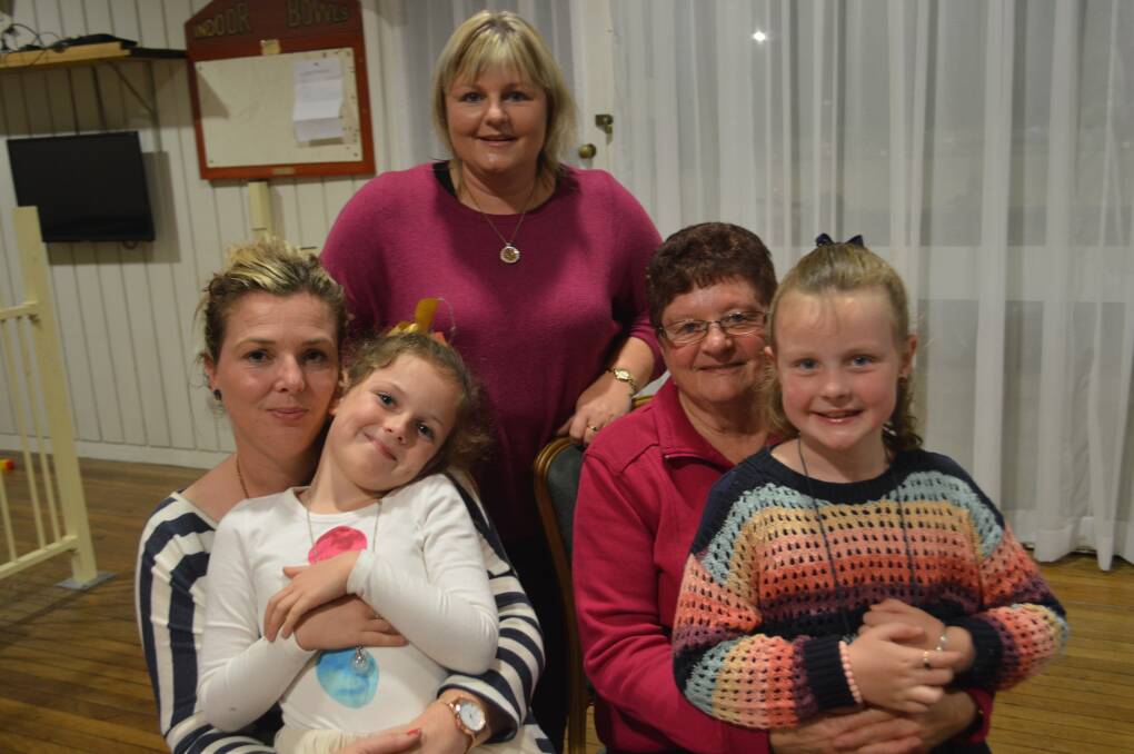 Tammy O'Brien, Heidi and Maddison Oliver, Rhonda O'Brien and Halle O'Brien-Flannery enjoyed Mother's Day at the Grenfell Bowling Club.