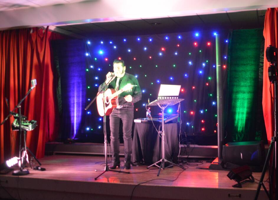 Mike Winkworth performing at the Bowling Club's 'Rock'N'Roll' night. 