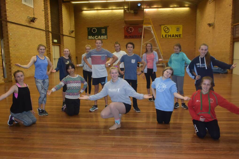 THLHS Dance Troupe practising for the Cowra Eisteddfod under the guidance of Francesca Fenton.