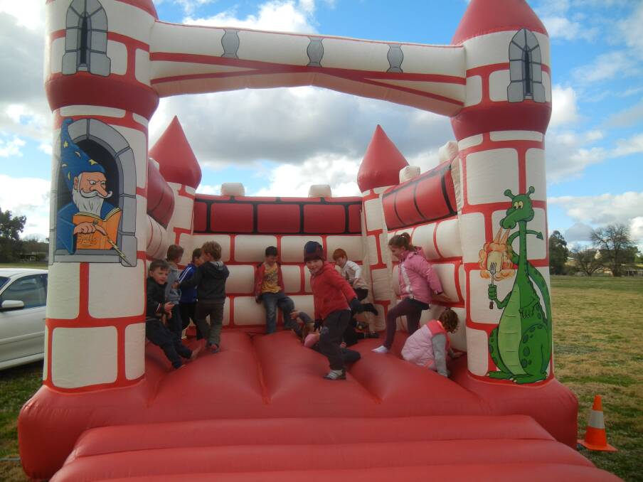 The Grenfell Lion's Club jumping castle was a big hit with the kiddies. 