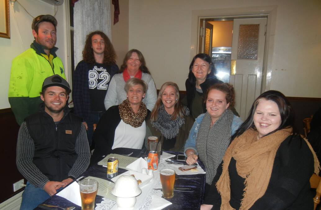 Amber Atkins at her birthday dinner with family and friends. 