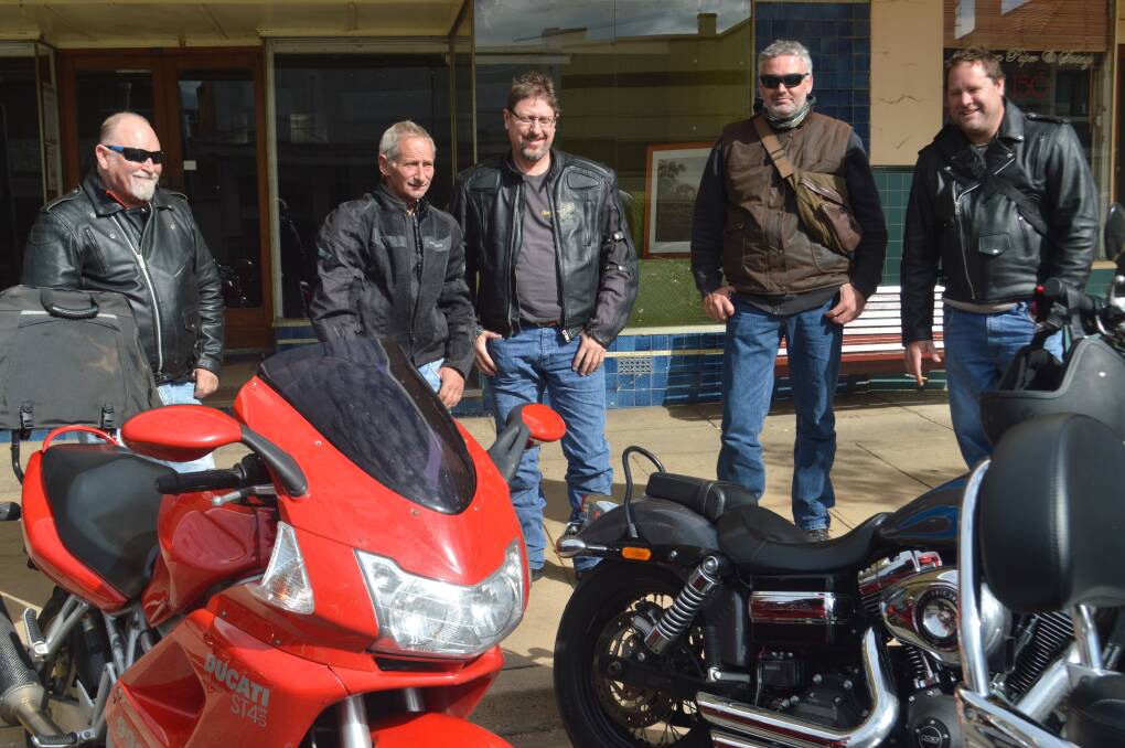 These bike riders from Cowra enjoyed a visit to Grenfell last Sunday, May 14.