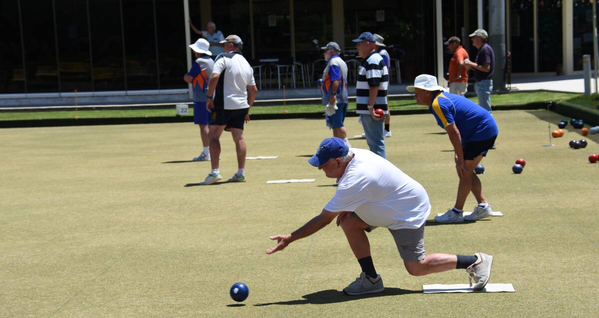 Players take to the greens in a recent Bowling Club tournament.