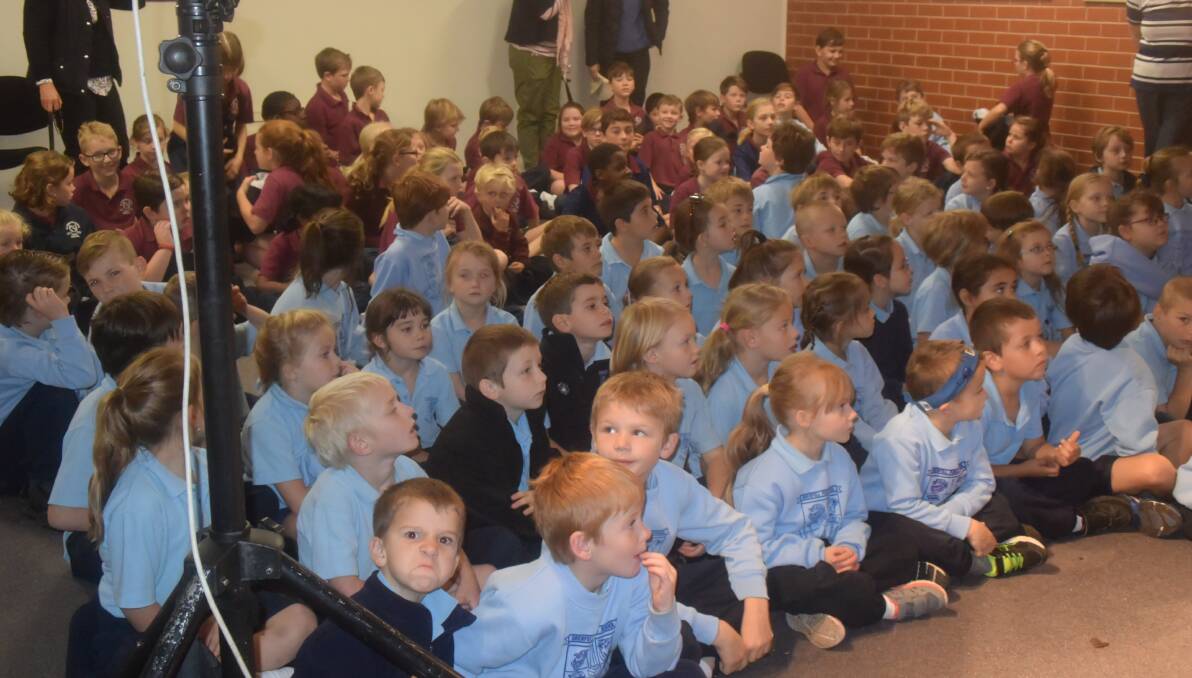 Students from Grenfell Public School and St Joseph's Primary were entertained by the well renowned Sydney Puppet Theatre.
