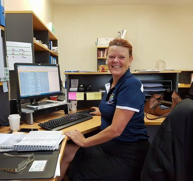 Kim (Kenni Maree) Fanning at her desk as the Regional Coordinator for East Arnhem Head Office in Nhulubuy. (Contributed)


