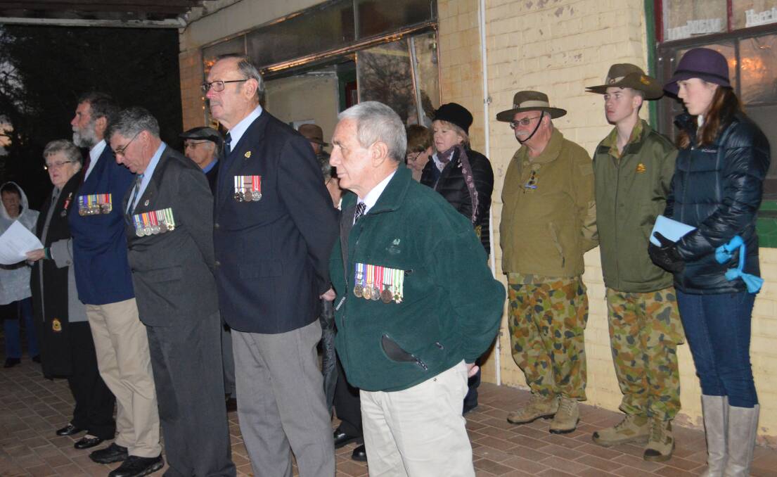 Grenfell RSL members along with Grenfell cadets at the Long Tan service.