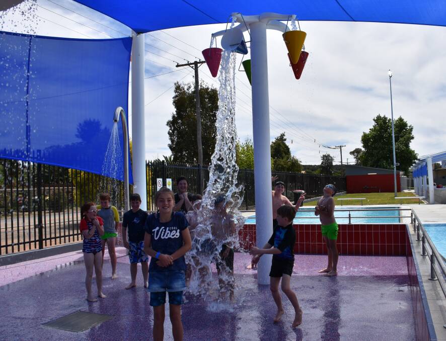 The new Grenfell Aquatic Centre gets a tick of approval from local children on opening day. 