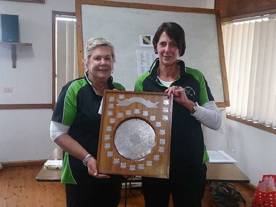 Glenda Cooper and Jan Myers winners at Tottenham for the NSW Golf Bonneville Coffs Harbour challenge to be held in November. Best of luck girls.

