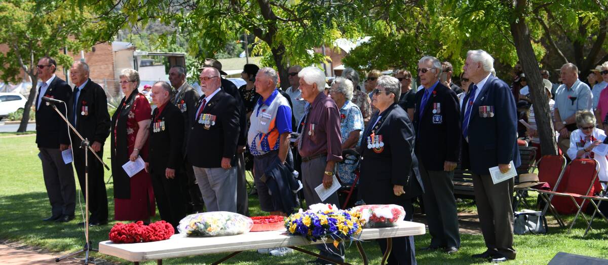 Grenfell RSL members along with ex-servicemen and women at the Remembrance Day Service last Saturday November 11.