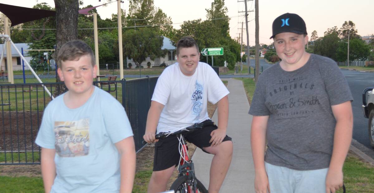 Good friends at the skate park are Sam Reeves, Joel Fraser and Adrian Shaw.


