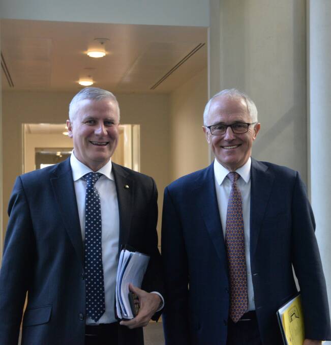 Federal Member for Riverina, Michael McCormack, with Australia's Prime Minister Malcolm Turnbull.