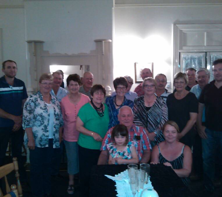 Kevin Brown (CF) with his family and friends at his surprise 60th birthday party (Contributed)

