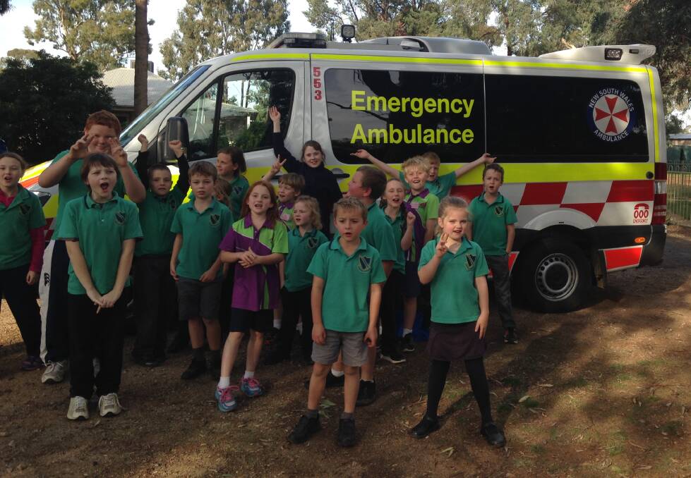 Paramedic Paul Westman visited the students with his Ambulance.
