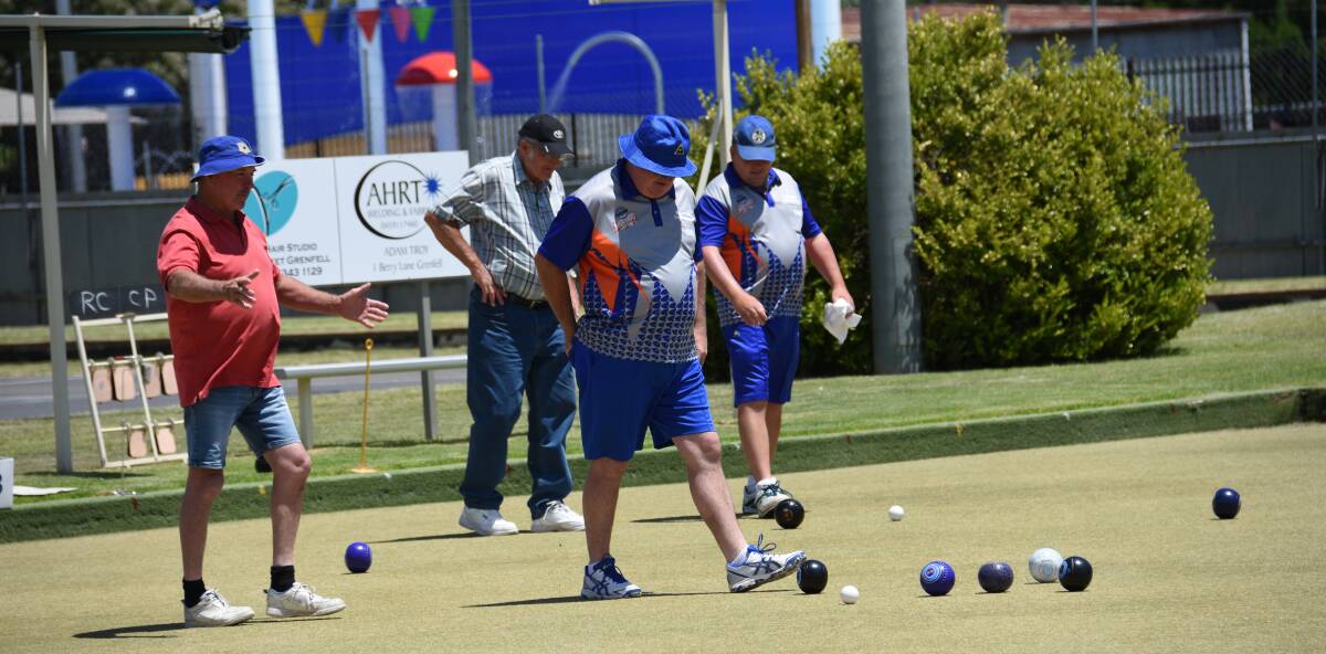 Grenfell bowlers on the greens last weekend.