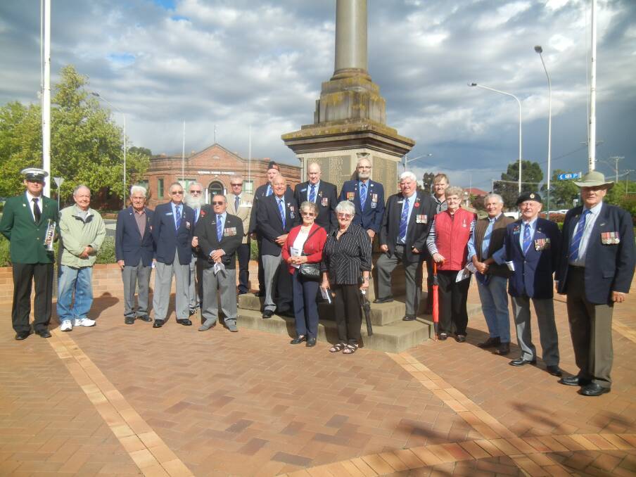 SW Slopes Sub-Branch members and friends following the Anzac Commemoration Service in Grenfell on April 9.