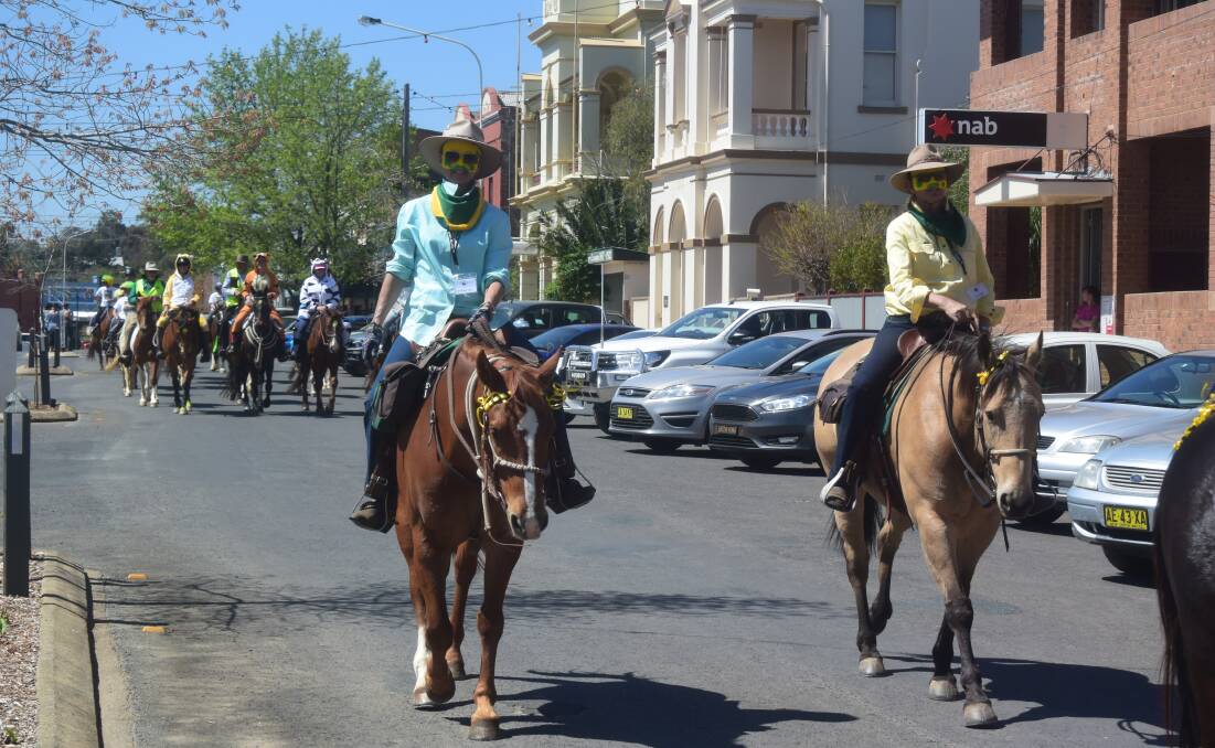 Over 100 horses and riders took part in the 'Wacky Wednesday' Weddin Mountain Muster ride through Main Street on September 27.