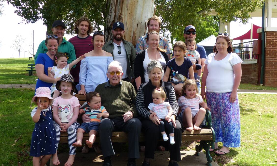 Peter and Mary Galvin and their grand and great grandchildren. Contributed.