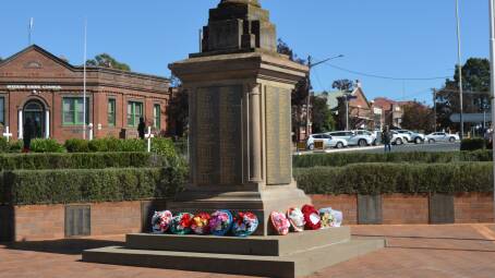 Wreaths were laid at the site of the Cenotaph and War Memorial.