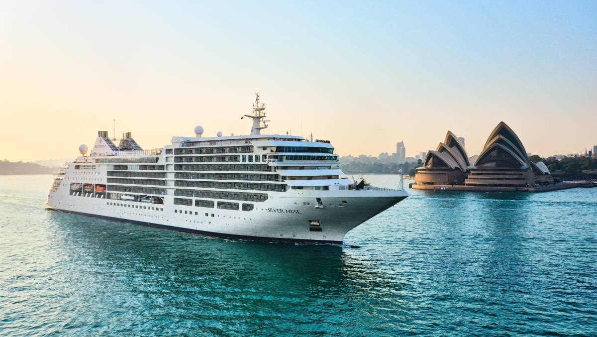 Silversea's Silver Muse arrives in Sydney. Picture supplied. 