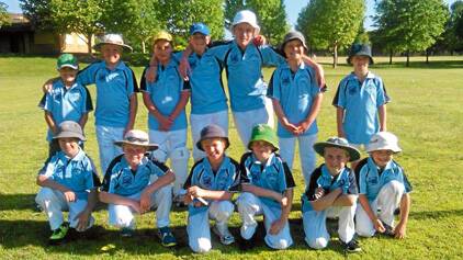 Grenfell Junior Cricket commenced Round 1 last Saturday 25th October in Cowra as p[art of the 2014/15 Cowra Competition. Pictured here are team members (B) Lachlan Smith, Kye O'Byrne, Jackson Chapman, Harrison Starr, Patrick King, Riley Cartwright and Hugh Wilson. (F) Michael Smith, Oscar Schaefer, Tyler Byron, Zac Clarke, Jaxon Greenaway and Benji Reid.
