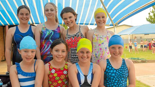 Grenfell Swimming Pool is now open for the 2014/15 season. Having a great time at the first Swim Club meet last Friday are Chloe Madgwick, Natalie Cotter, Olivia and Molly Beasley, Tahlia Troy, Charli O'Byrne, Holli Madgwick and Lily Holmes.