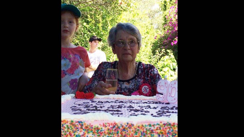 Jean Boughton who celebrated her 90th birthday with her family at a party at Winmalee last weekend. (Photo contributed)