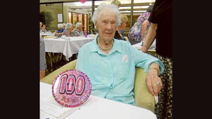 Daphne Huckel who turned 100 on November 18 at her celebration afternoon tea at Temora on Saturday. 