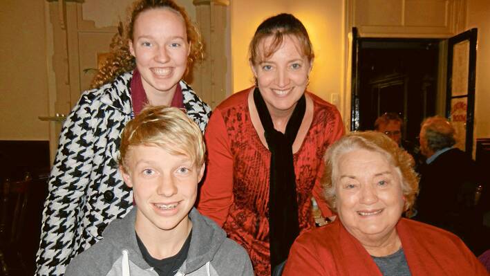  (F R-L) Pam Holland with her grandson Hilton Sloane and (B R-L) Her daughter Gina and Granddaughter Madison Sloane who were visiting for the school holidays. 