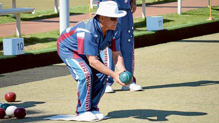 John Grogan concentrates as he is about to bowl in the Club Championships held Saturday October 4. 