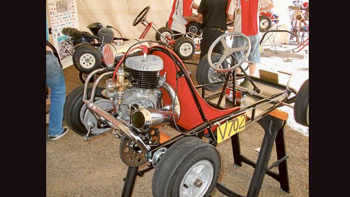Early kart with a BSA motorbike engine. 