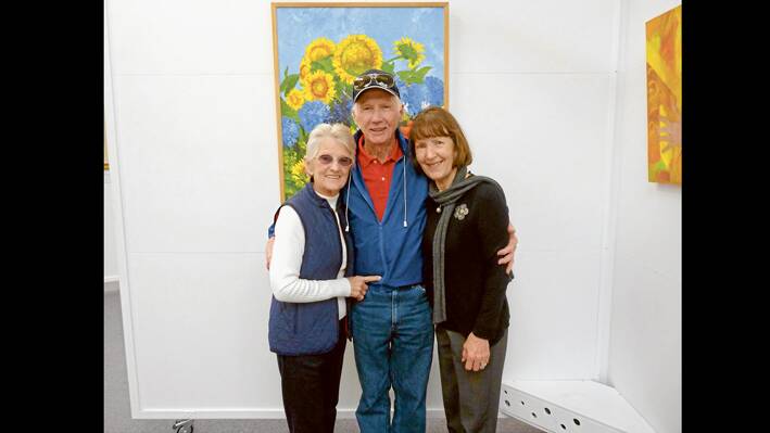 Alan and Marie Wood (Nee Dykes) formerly of Grenfell, pictured here with good friend Wendy Anderson at the Young Society of Artists Incorporated exhibition at the Grenfell Art Gallery.
 