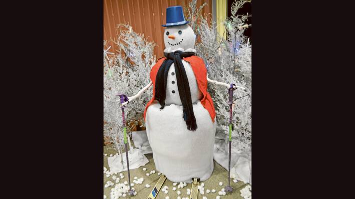 Frosty the Snowman made a visit to the Grenfell Stingers “Winter Wonderland Dance” fundraiser at the Bowling Club last Saturday night. He looked a tad lonely when the Record weekend photographer caught up with him on the night.  