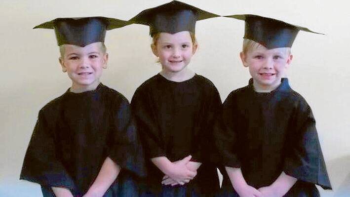 The Graduating Class from Caragabal are Joel Leabeater, Eve Napier and Jack Death. 