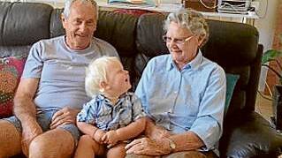 Mavis Drogemuller with her brother Les Simpson and grandson Harrison Briggs having a lovely time together when she was visiting them on the Central Coast. (Photo Contributed) 