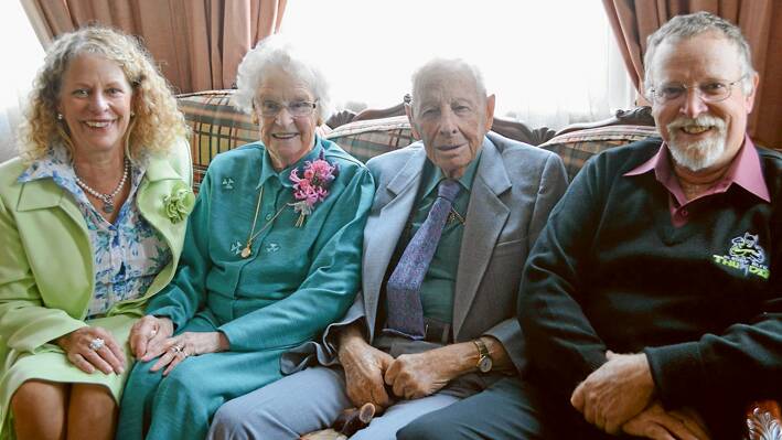 Dorothy and Ron Lamkin who celebrated their 60th Wedding Anniversary with their daughter Wendy Hands and son Bruce Lamkin. 